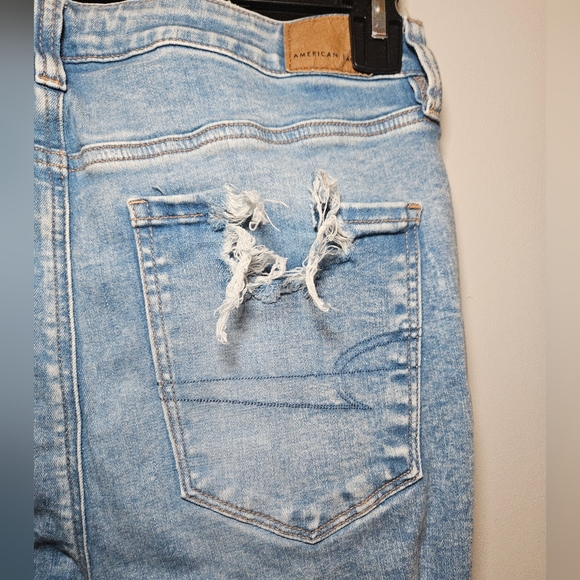 American Eagle Outfitters Super Hi Rise Jegging destroyed next level strecth 12S - Picture 7 of 16